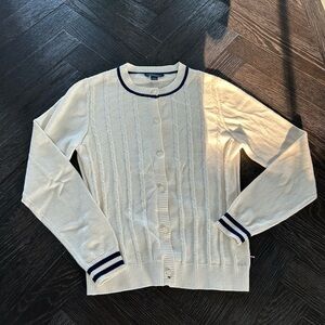 Tommy Hilfiger Cream and Navy Cardigan
